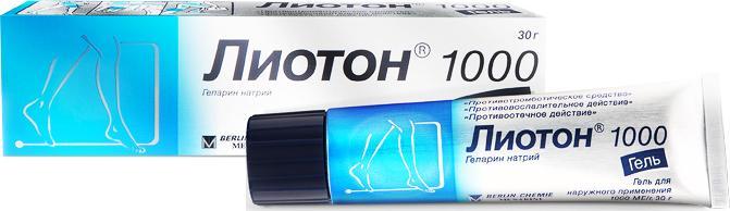 Лиотон гель 1000МЕ 30г (Р)
