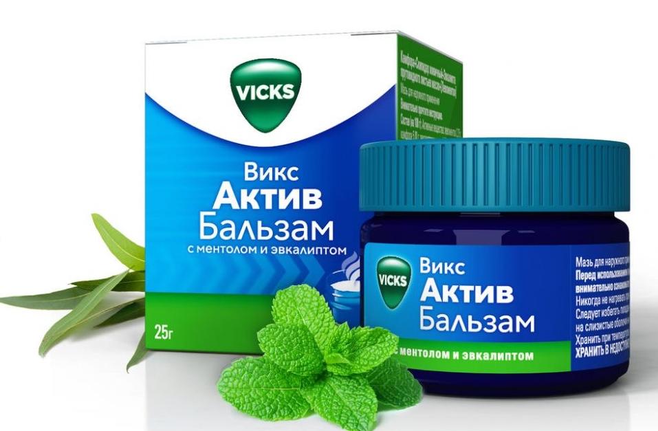 Викс Актив Бальзам с ментолом и эвкалиптом 25 г