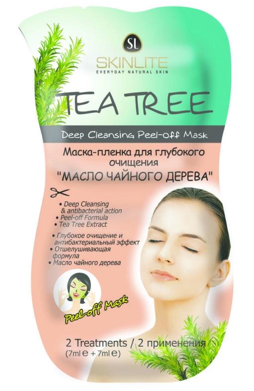 Skinlite Маска-пленка для лица с маслом чайного дерева для глубокого очищения 7 мл: 2 шт.