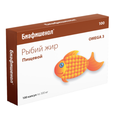 Рыбий жир Биафишенол капс.: 100 шт.