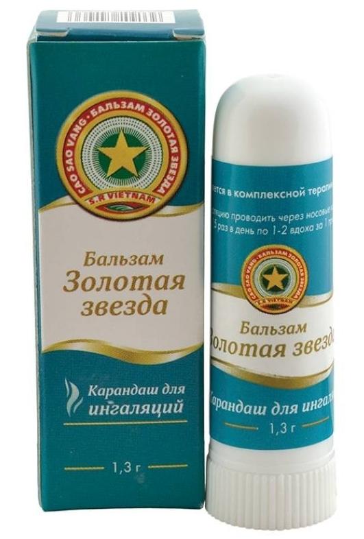 Бальзам "Золотая звезда" 1.3г каранд. д/ингал. (Р)