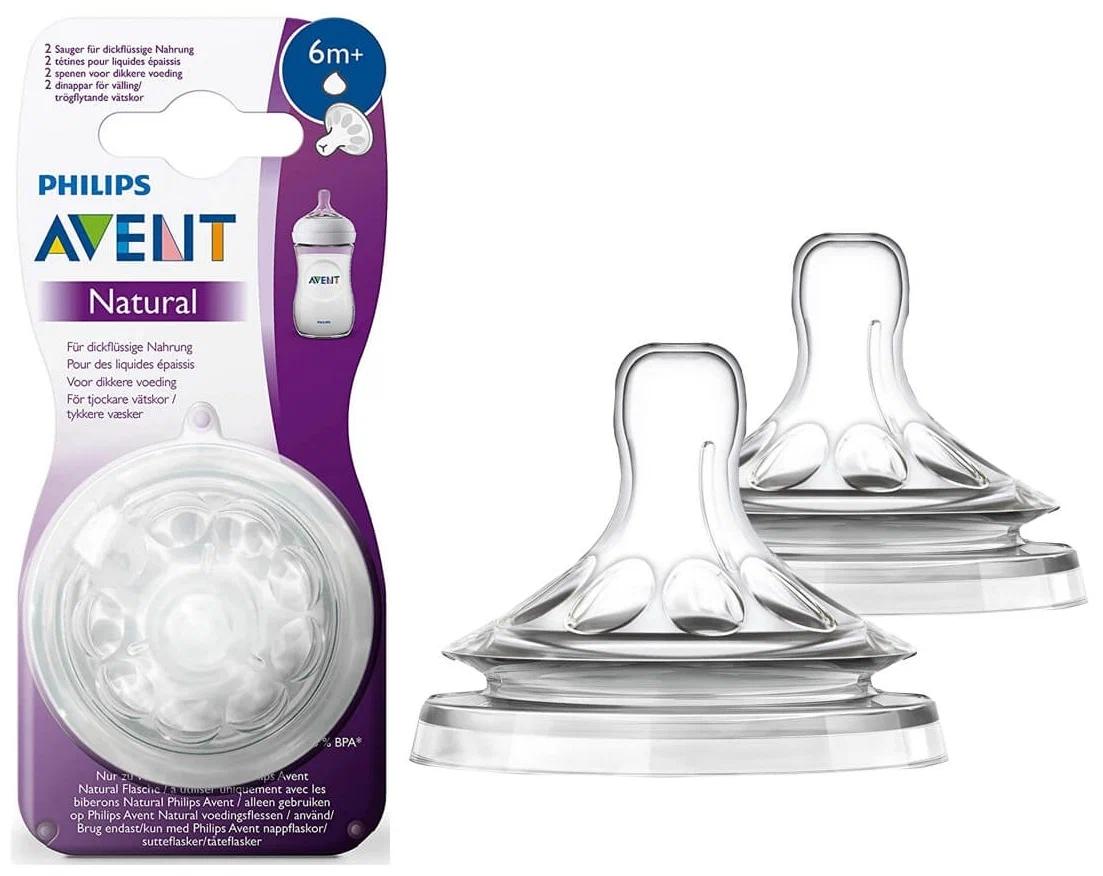 AVENT Classic+ Соска силиконовая для густых жидкостей № 2 (6+)