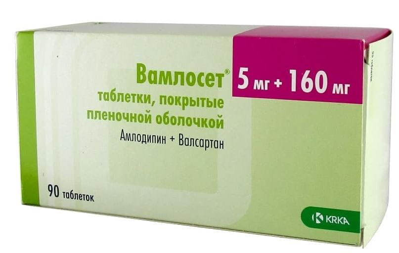 Вамлосет таб.п/о 5мг+160мг N90 (Р)
