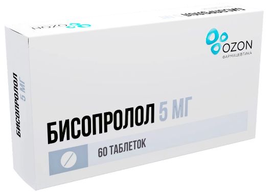 Бисопролол таб. 5мг N60 (Р) Озон#