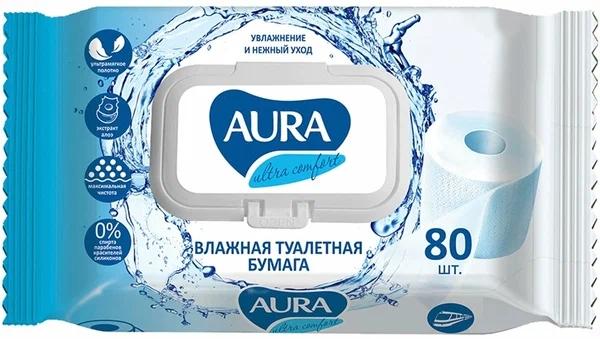 Бумага туал.влаж."Aura"Ult.Comf.N80 (Р)