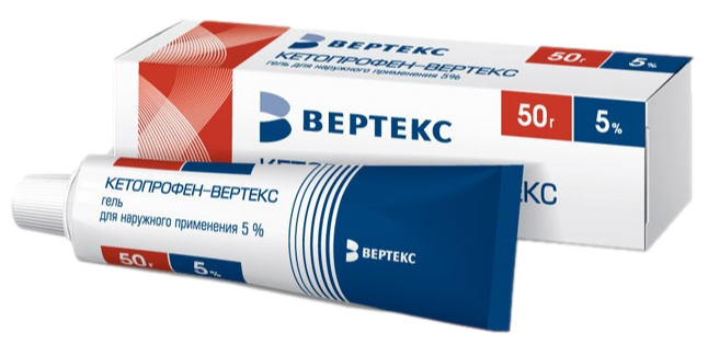 Кетопрофен-Вертекс гель 5% 50г (Р)