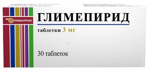 Глимепирид таб. 3мг N30 (Р) Рафарма