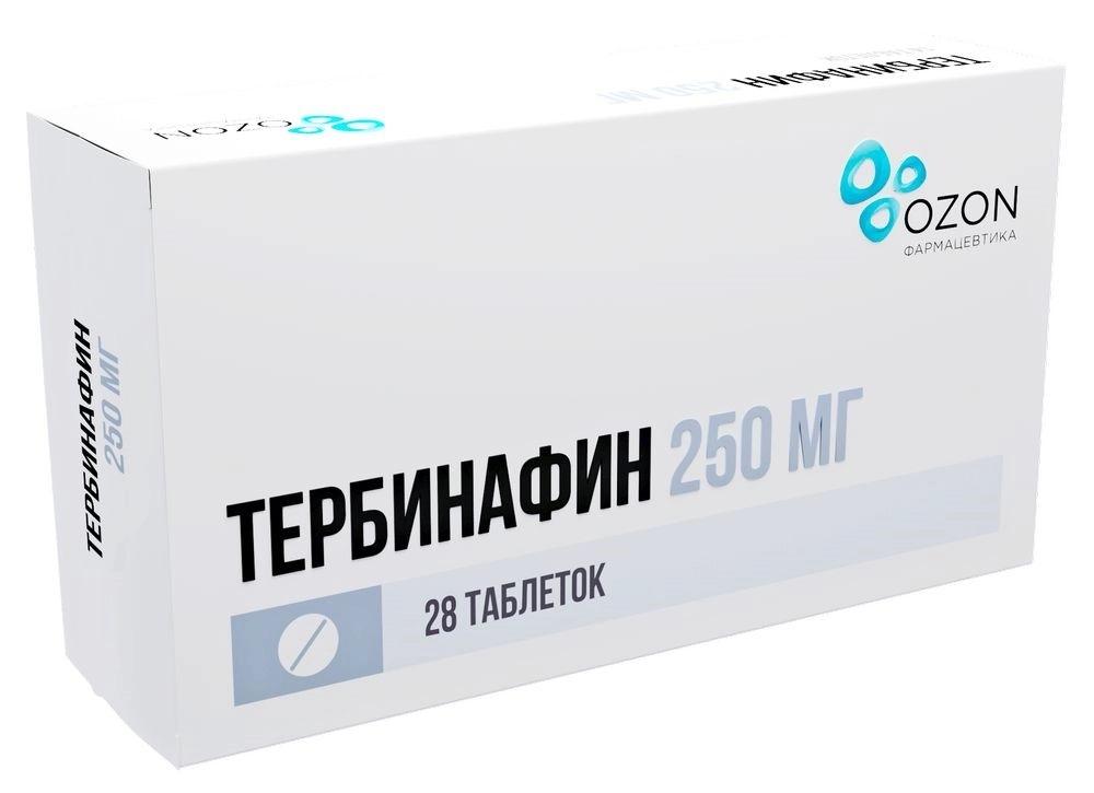 Тербинафин таб. 250мг N28 (Р) Озон