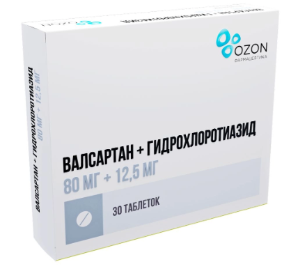 Валсартан+Гидрохлортиаз. таб.80/12.5мг N30 (Р)