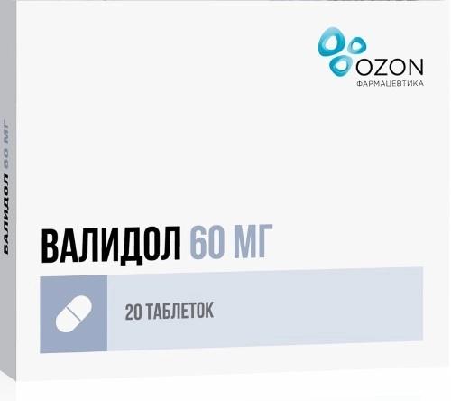 Валидол таб.п/языч. 60мг N20 (Р) Озон