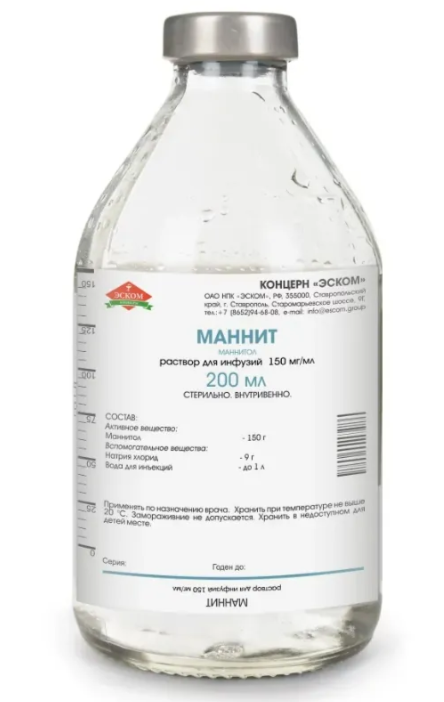 Маннит р-р 15% 200мл N28 стек. (Р) Эском#