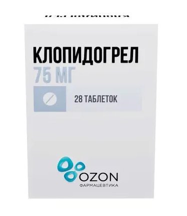 Клопидогрел таб. п/о 75мг N28 (Р) Озон#