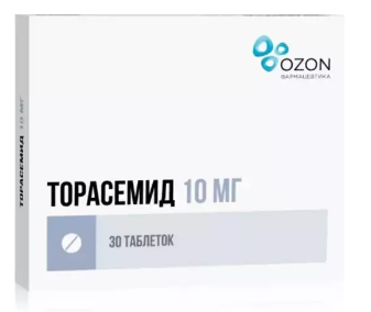 Торасемид таб. 10мг N30 (Р) Озон