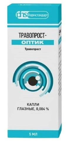 Травопрост-Оптик капли гл. 0.004% 5мл (Р) (Траватан)