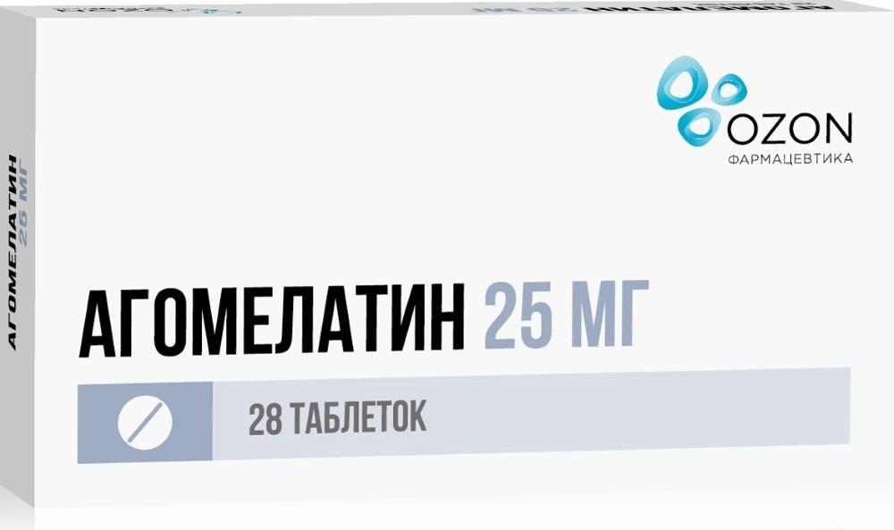 Агомелатин таб.п/о 25мг N28 (Р) (Мелитор)#