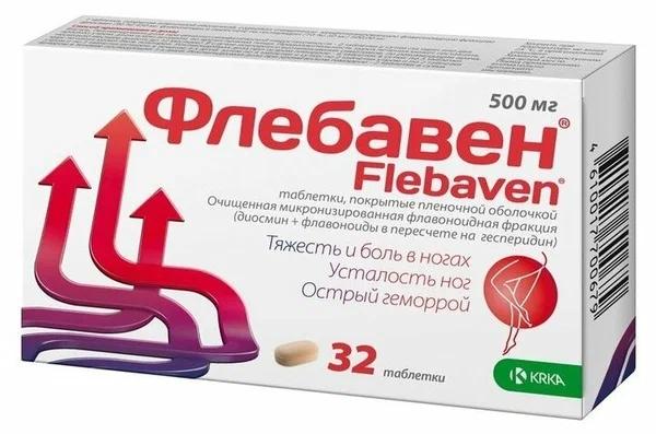 Флебавен таб. п/о 1000мг N32 (Р)