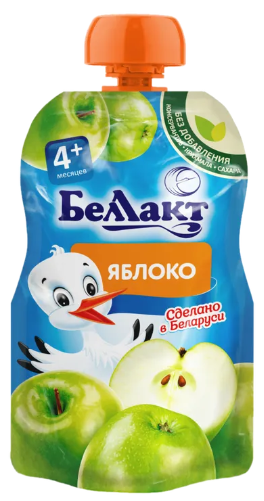 Беллакт Пюре Яблоко 90г (4+) пауч. (Р) (ПТ)
