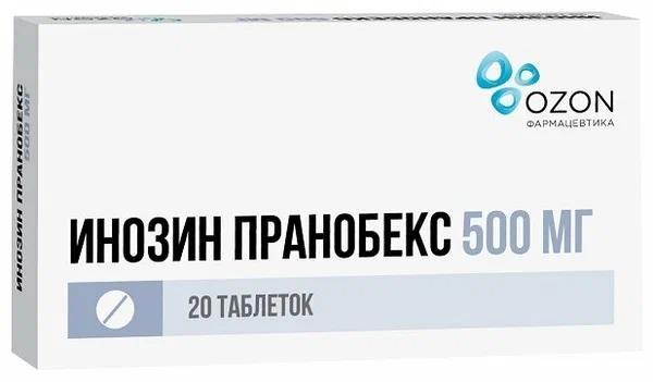 Инозин Пранобекс таб. 500мг N20 (изопринозин) Озон (Р)