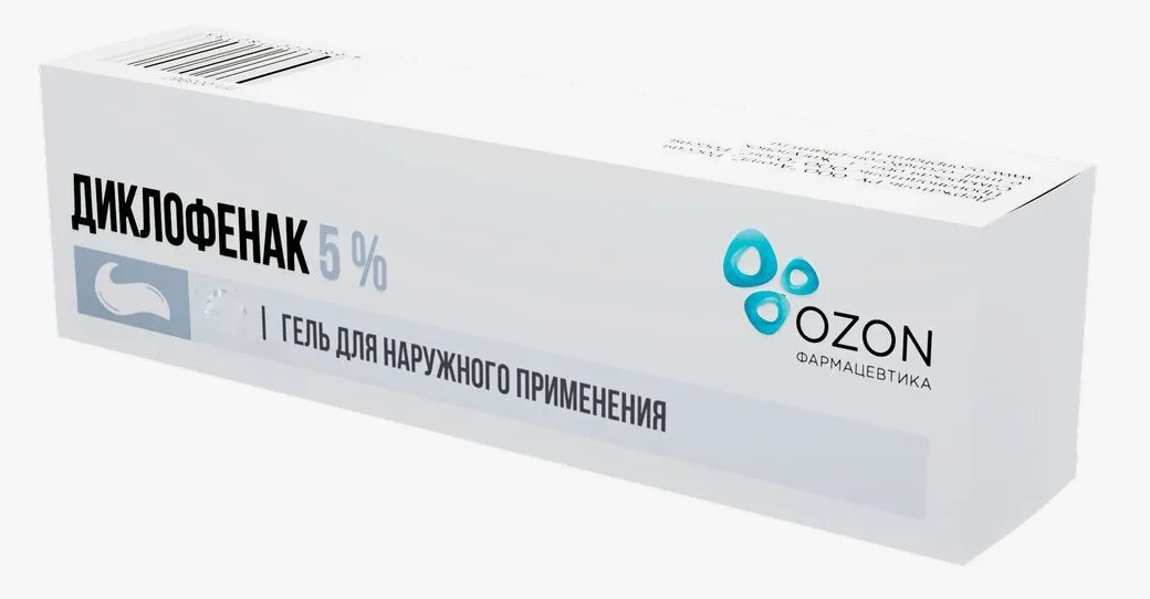 Диклофенак гель 5% 50г (Р) Озон