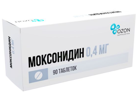 Моксонидин таб. п/о 0.4мг N90 (Р) Озон#