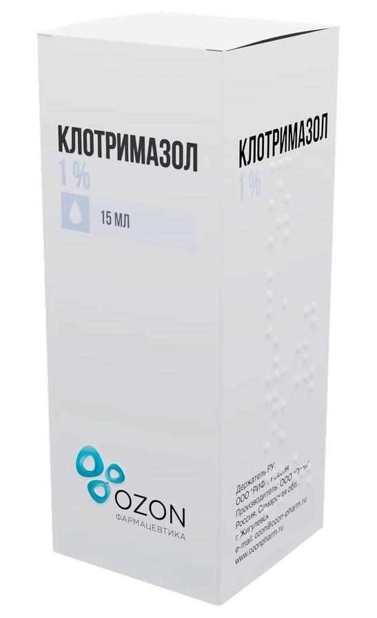 Клотримазол р-р 1% 15мл N1 (Р) Озон