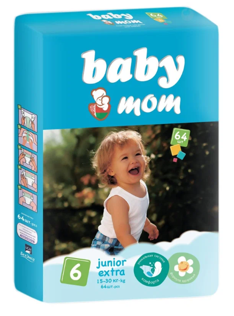 Подг. Baby Mom 6 junior extra (15-30 кг) N64 (Р)
