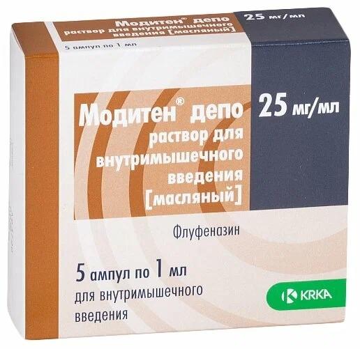 Модитен депо р-р 25мг/1мл 1мл N 5#