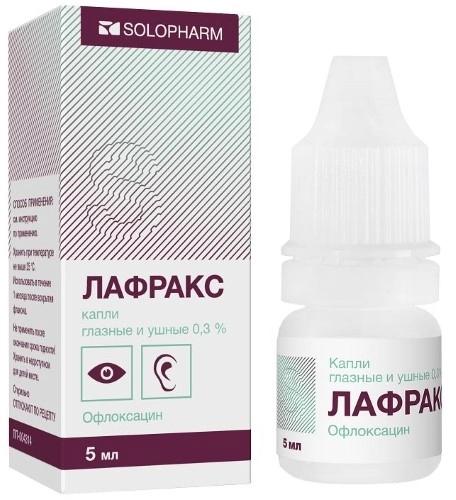 Лафракс капли глаз./уш. 0.3% 5мл # (Офлоксацин)
