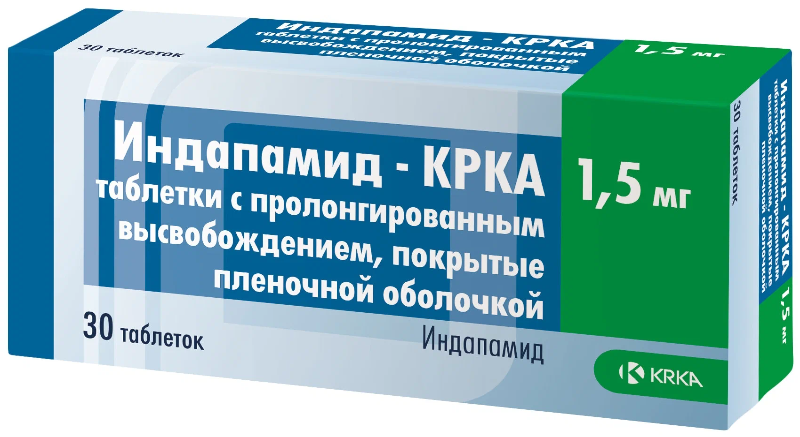 Индапамид-КРКА таб.пролонг. 1.5мг N30 (Р)#
