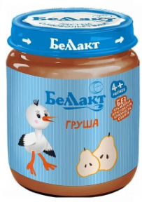 Беллакт Пюре Груша 100г (4+) (Р) (ПТ)