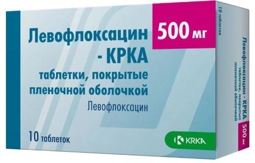 Левофлоксацин-КРКА таб. п/о 500мг N10 (Р)#