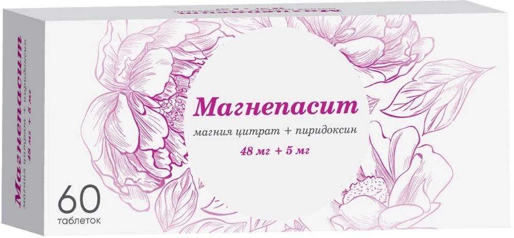 Магнепасит таб.п/о 48мг+5мг N60 (P) (Магне)