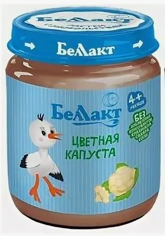 Беллакт Пюре Цветная капуста 100г (4+) (Р) (ПТ)