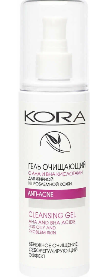 Кора Гель очищ.с АНА/ВНА кисл.150мл д/жир.пробл.кожи (1303) (Р)