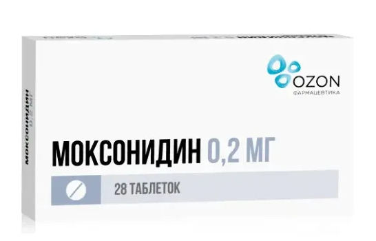 Моксонидин таб. п/о 0.2мг N28 (Р) Озон#