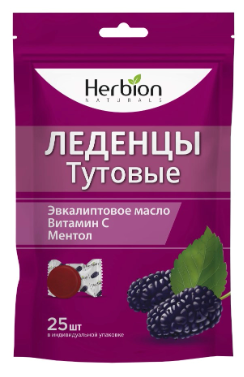 Хербион лед. тутовые с масл.эвкал.и вит.С N25 (Р) (НДС) (ПТ)