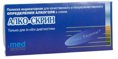 Тест д/опр.алкоголя в слюне Алко-Скрин N5 (Р)