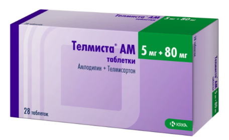 Телмиста АМ таб. 5мг+80мг N28 (Р)