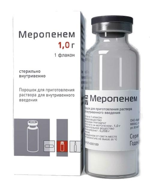 Меропенем пор.д/приг.р-ра 1г N1 (Р)#