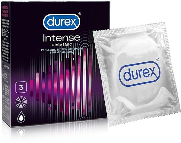 Презерв."Дюрекс" Intense Orgasmic N3 (рельеф.с гель-см.)(Р)