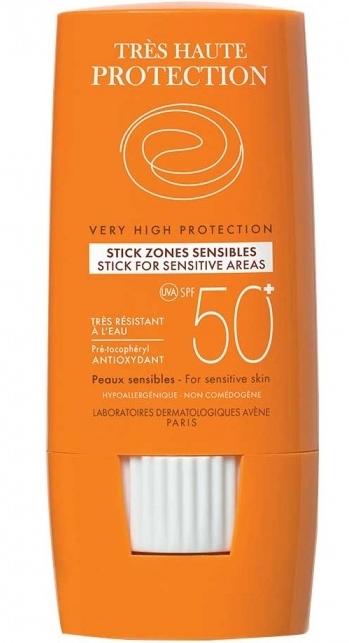 Авен Стик солнцезащитный для чувствительных зон SPF50+ 8 г
