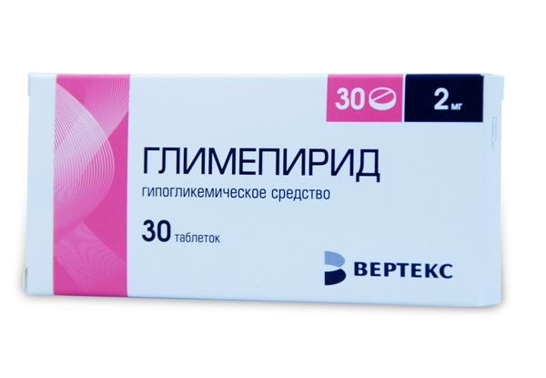 Глимепирид-Вертекс таб. 2мг N30 (Р)