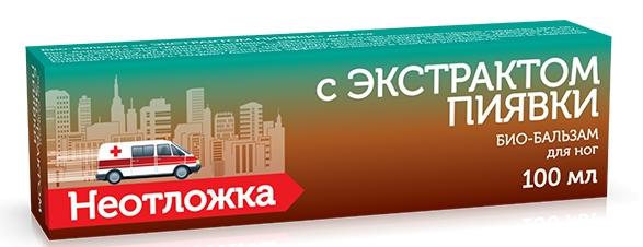 Неотложка био-бальзам с Экстрактом Пиявки для ног 100 мл