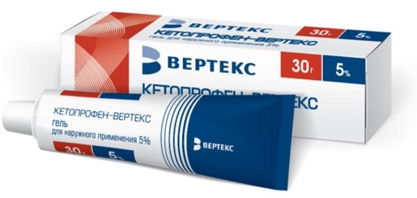 Кетопрофен-Вертекс гель 2.5% 50г (Р)