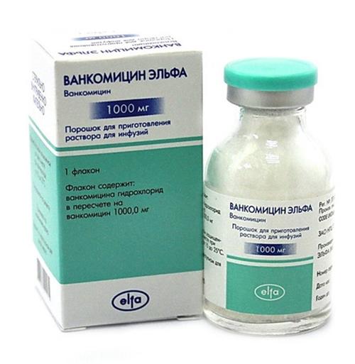 Ванкомицин-Эльфа пор. д/инф. 1000мг N1 (Р)#