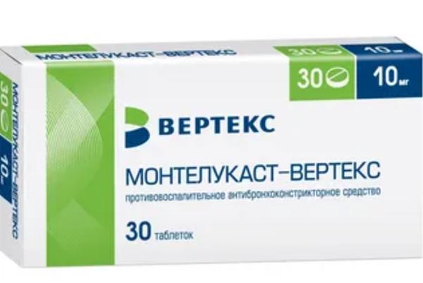 Монтелукаст-Вертекс таб.п/о 10мг N30 (Р)