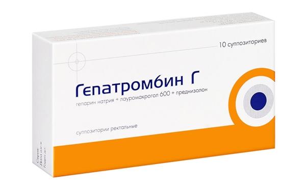Гепатромбин Г супп.рект. N10 (Р)