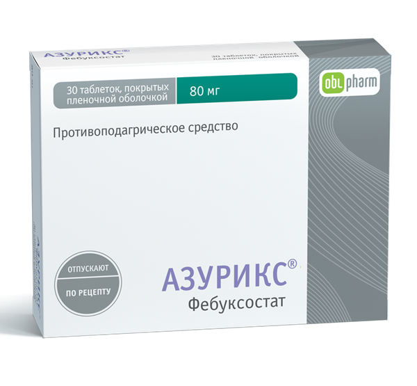 Азурикс таб. 80мг N30 (Р) (Аденурик)