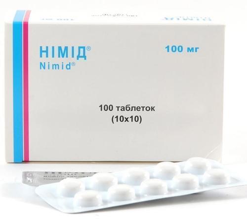 Нимид таб. 0.1 г N100
