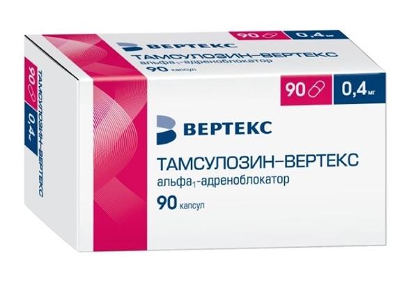 Тамсулозин-Вертекс капс.пролонг.д-я 0.4мг N90 (Р)#